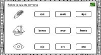 La siguiente actividad está pensada para trabajar la conciencia fonológica con la utilización de dibujos. El objetivo es identificar y señalar la palabra que corresponde al dibujo que aparece, aunque […]
