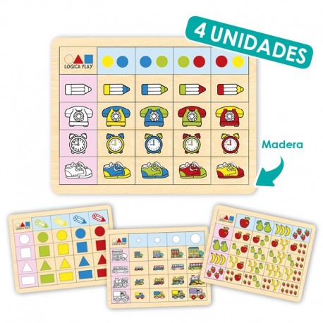 Juego Lógica para niños de edades comprendidas entre 4 a 7 años -Orientacion Andujar