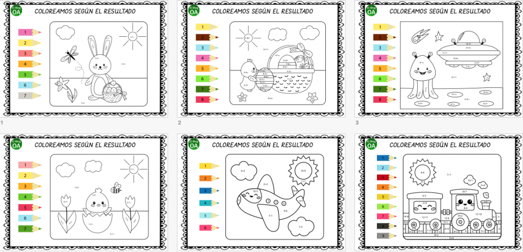 Os hemos preparado estas divertidas actividades para que los mas pequeños a la vez que colorean puedan trabajar las operaciones básicas de sumar y restas en estas fichas que hemos […]