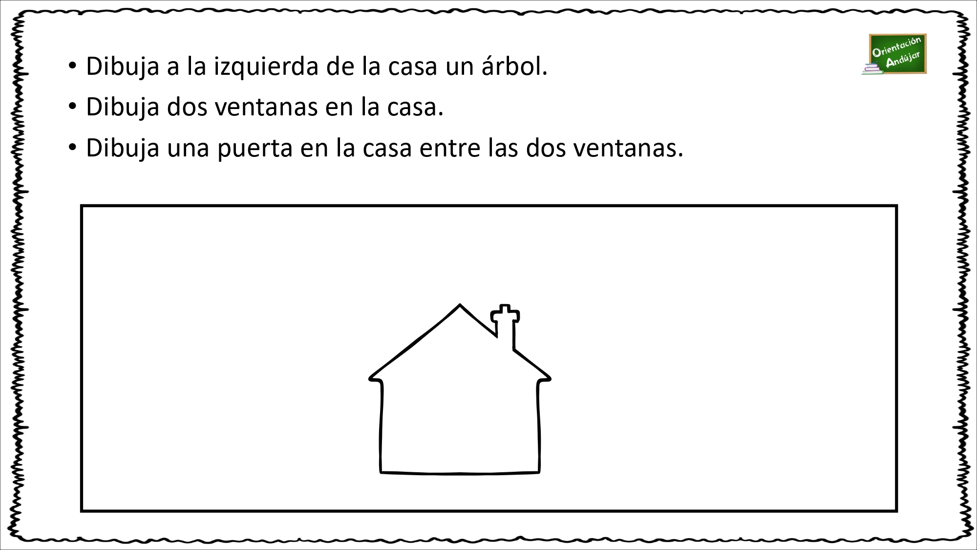 Comprensión lectora de instrucciones: Dibuja y colorea. -Orientacion Andujar