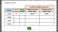 Por segunda vez os traemos este completo cuadro de palabras para trabajar la conciencia fonológica con palabras en las que el objetivo es completar el cuadro en función de las […]