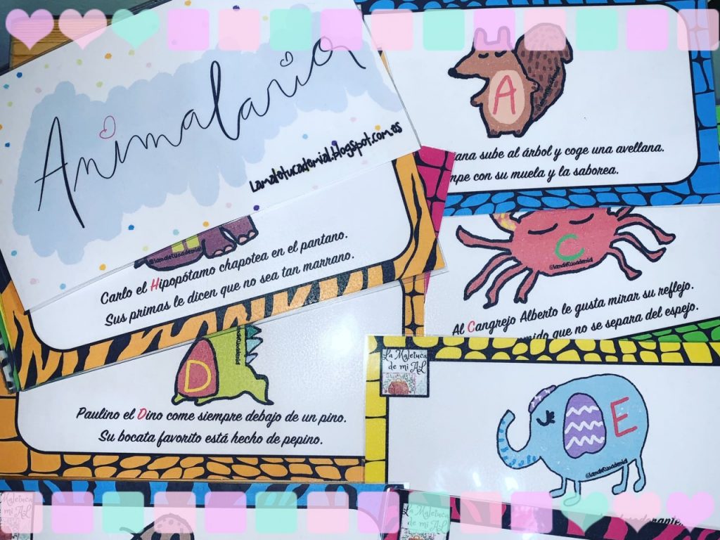 Conjunto de rimas con las letras del abecedario. Cada letra se corresponde con un animal (hecho a mano). Divertido y estimulante, tanto para lectura como para memoria. Andrea Marqués, creadora  […]