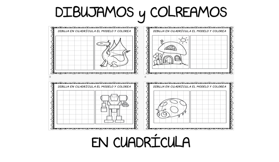 CUADERNO 1 DIBUJAMOS EN CUADRÍCULA y COLOREAMOS Nuevo super cuaderno de orientación Andújar para dibujar y colorear en cuadrícula. Ademas de trabajar la orientación espacial trabajamos la lateralidad y la atención.