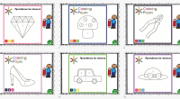 En infantil aprendemos los números 1-3 coloreando siguiendo instrucciones