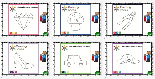 colorear por números – Imagenes Educativas