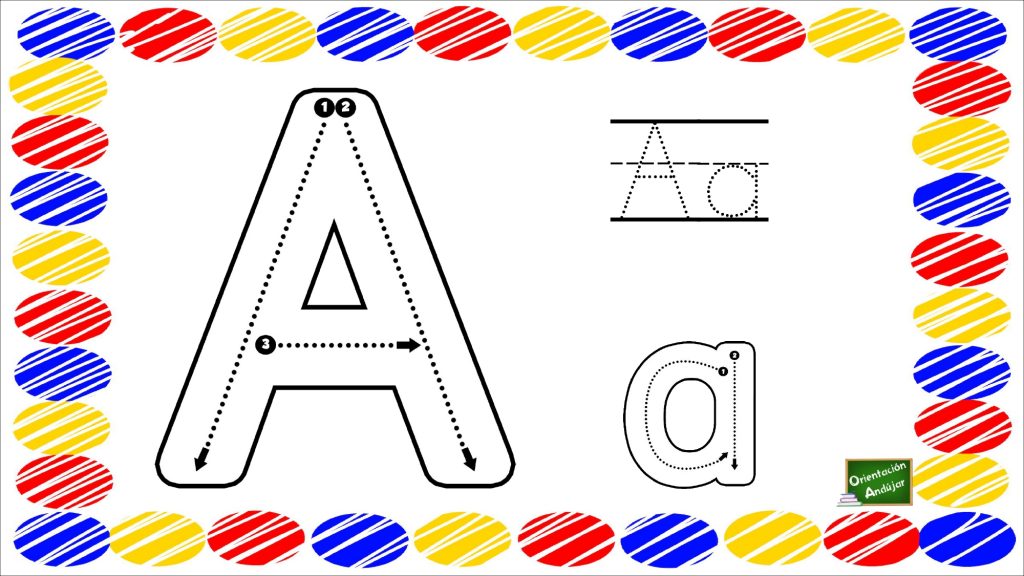 Os dejamos estas fichas con el abecedario completo listo para imprimir y practicar la preescritura a través del repaso del trazo.