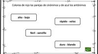 Divertida actividad para trabajar los antónimo y los sinónimos a través del ejercicio de colorear. Es importante recordar que la relación de sinonimia es la que se establece entre palabras con similar significado. […]