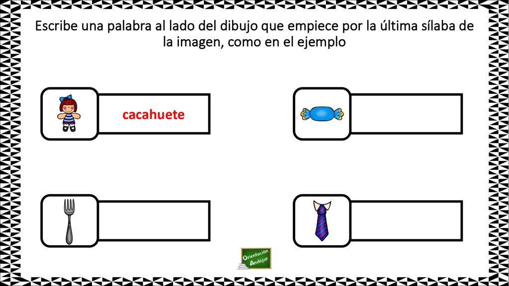 A continuación os traemos una nueva actividad para trabajar la conciencia fonológica; en este caso utilizamos dibujos para hacer más amena la realización del ejercicio. El objetivo es escribir una […]