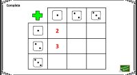 Con los dados vamos a practicar el cálculo mental, en concreto, la suma. Completa la tabla como en el ejemplo.