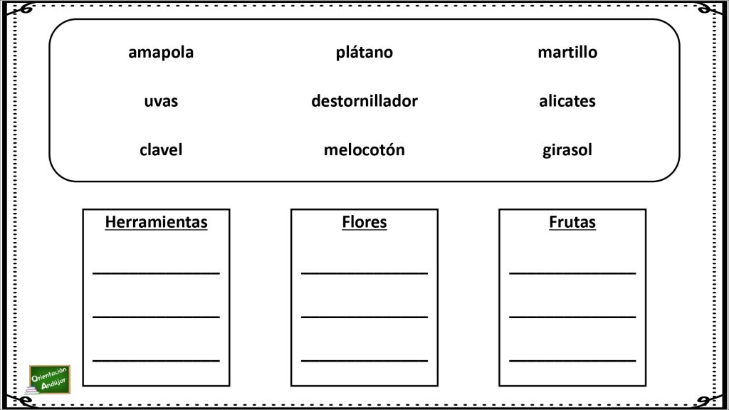 Sencilla actividad para trabajar los diferentes campos semánticos. Es importante recordar que llamamos campo semántico a un grupo de palabras que están relacionadas por su significado. Un conjunto de palabras […]