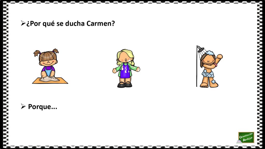 Trabajamos las inferencias pragmáticas a través de pistas visuales #TEA La divertida actividad que os proponemos hoy consiste en averiguar a partir de pistas visuales la respuesta a la cuestión que se plantea.