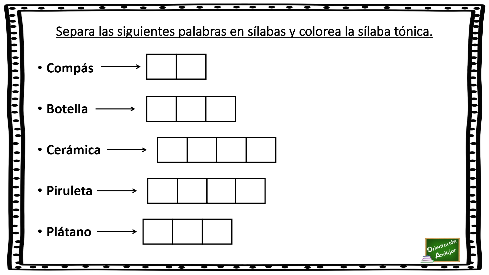 Separar palabras en silabas