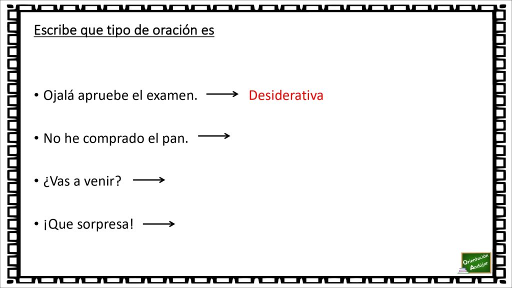 Tipo de oraciones: ¿Qué tipo de oración es? Sencilla actividad para trabajar los tipos de oraciones que existen.
