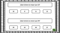 A continuación os presentamos una sencilla actividad matemática para trabajar con números. Colorea el número correcto según la información del enunciado. 