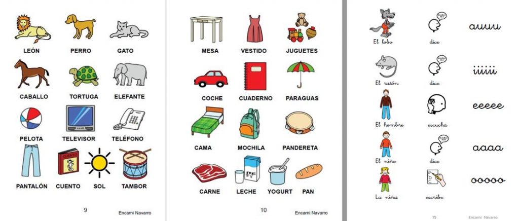 Material para trabajar la lectura global compuesto por las siguientes cartillas: – Cartilla para trabajar la lectura global a partir de pictogramas aislados distribuidos por categorías y de frases sencillas […]