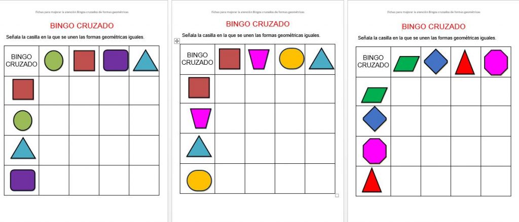 Os dejamos esta sencilla actividad para trabajar la atención se trata de un bingo cruzado de formas geométrica de 4×4 en ella nuestros estudiantes deben de señalar cual es el […]