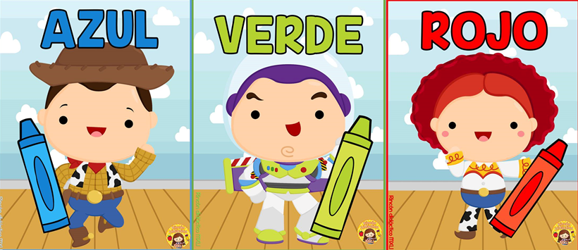 carteles TRABAJAMOS LOS COLORES TOY STORY 4 FUENTE  RINCON DIDACTICO MXU