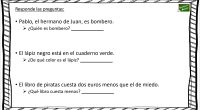 A continuación os traemos un ejercicio para trabajar la comprensión lectora de frases cortas, en ellas nuestros alumnos/as deben de contestar a una pregunta, a partir de una frase corta […]