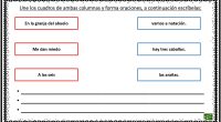 A continuación os proponemos un sencillo ejercicio para practicar la conciencia sintáctica; en la siguiente actividad los alumnos deben juntar dos partes de una misma oración que están separadas con […]