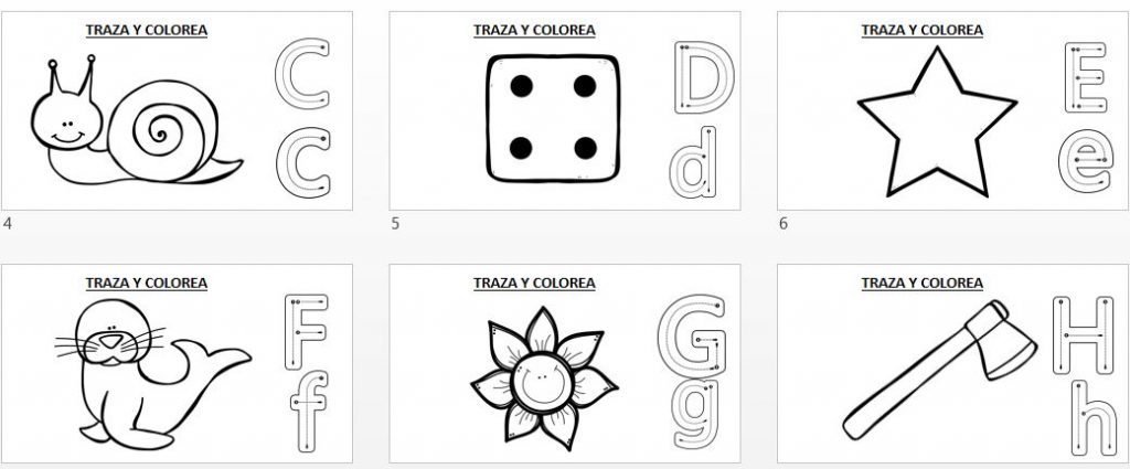 FICHAS ABECEDARIO PARA COLOREAR Hoy compartimos estas divertidas fichas para que nuestros aprendan las letras del abecedario mientras se divierten coloreando y practicando el trazo y la motricidad fina.