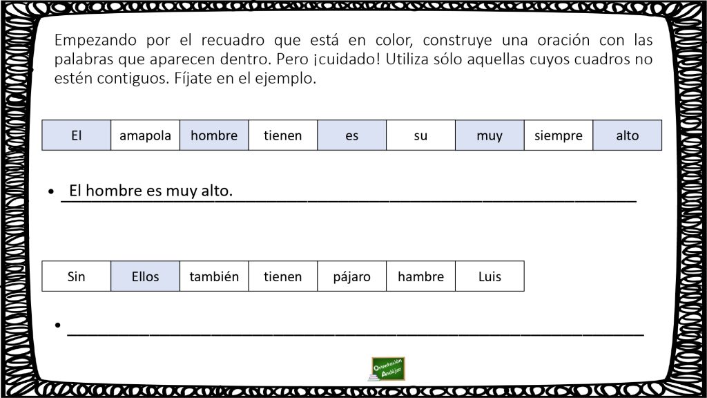 A continuación, os traemos una completa actividad para trabajar al mismo tiempo atención y competencias lingüísticas como la conciencia sintáctica. De primeras puede resultar algo complicado pero si observamos el […]