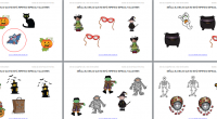 Actividad de nivel inicial para trabajar la atención en la que nuestros estudiantes deben de señalar el dibujo que no esta repetido, incluimos diferentes láminas con dibujos super terroríficos.