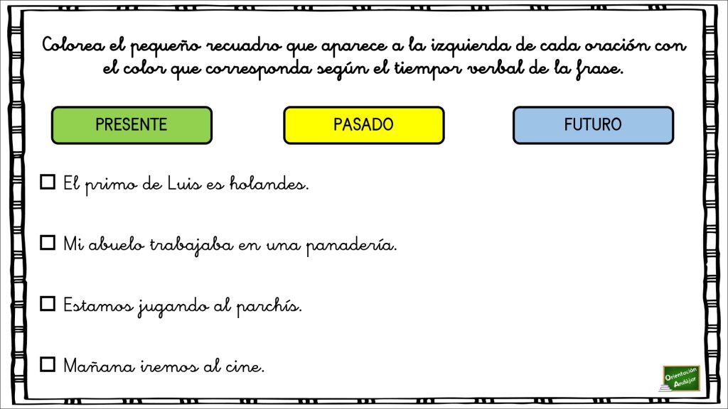 A la hora de conjugar los verbos nuestros alumnos pueden encontrar dificultades provocadas por la confusión con el tiempo, persona y número, por ello actividades como ésta pueden ayudar al […]