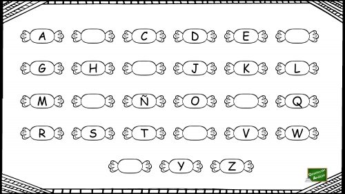 Diferentes plantillas para trabajar el abecedario en mayúscula.
