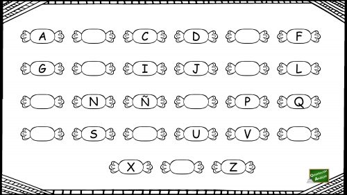 Diferentes plantillas para trabajar el abecedario en mayúscula.