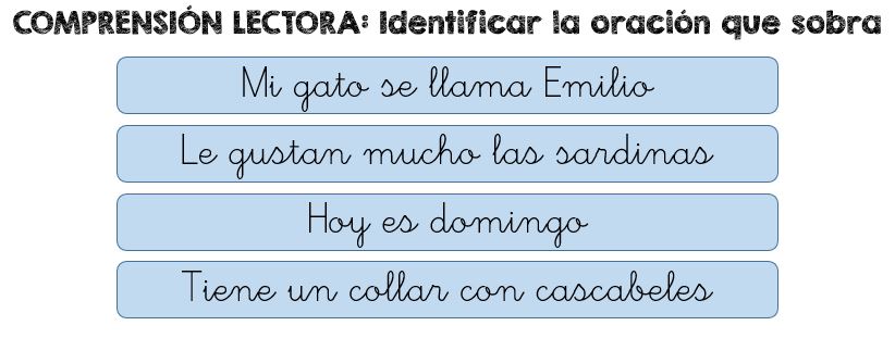 En esta actividad os hemos preparado una serie de oraciones de las cuales 3 guardan cierta relación y nuestros alumnos/as deben de averiguar cual es la oración que sobra. DESCARGA […]