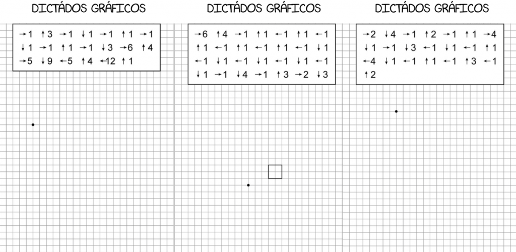 Os dejamos estos sencillos dictados gráficos  para desarrollar la lateralidad y la orientación espacial. Estos dictados gráficos son ejercicios perceptivo-motores de lateralidad y orientación espacial que estimulan y desarrollan la estructuración […]