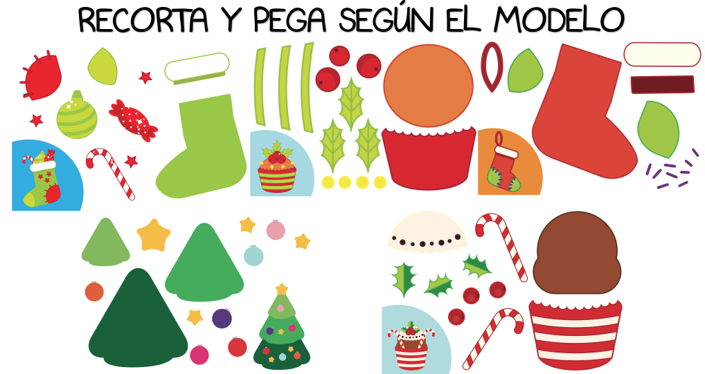 DESCARGA LAS FICHAS EN PDF Especial navidad cuaderno recorta y pega