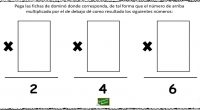 DESCARGA LAS FICHAS EN PDF Multiplicamos con fichas de domino recorta y pega