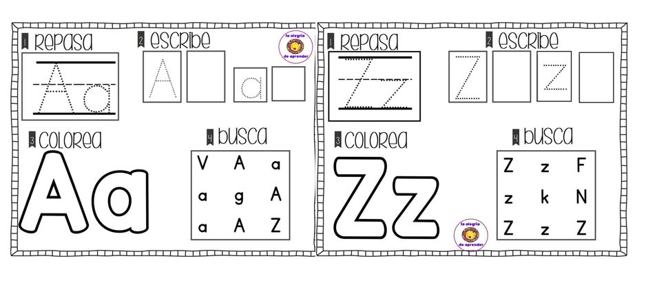 ABC REPASA,ESCRIBE,COLOREA Y BUSCA Autoría LaAlegriaDeSaber fuente: https://www.facebook.com