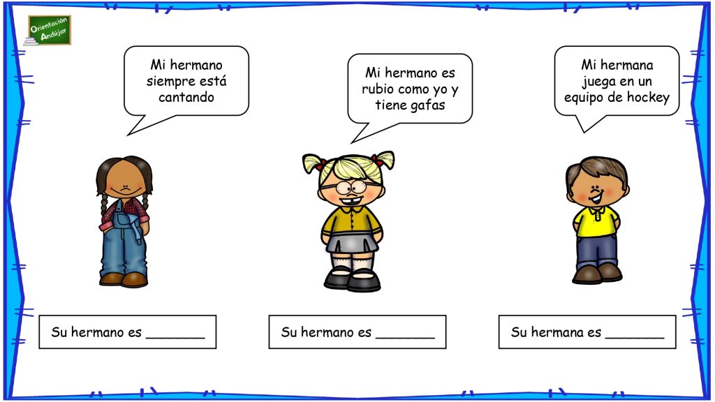 ¿Recordáis el juego «¿Quién es quién?»? , pues la siguiente actividad os puede resultar familiar ya que con una dinámica similar vamos a trabajar la comprensión lectora y la asociación […]