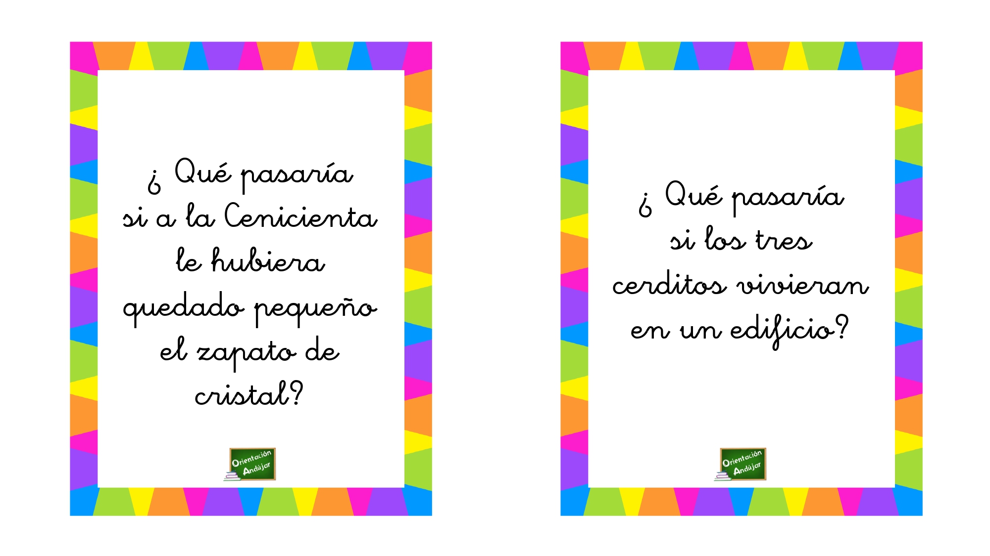 Juego pensamiento creativo y expresión oral ¿Que pasaría si…? Especial