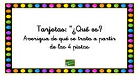 Os dejamos estas actividades ideales para trabajar la comprensión lectora y sus habilidades para reconocer mediante una serie de pistas que le vamos proporcionando. Si la acierta con las menos […]