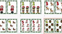 Juego TARJETAS DE NÚMEROS MEMORAMA de Navidad DESCARGA EL ARCHIVO EN PDF Juego TARJETAS DE NÚMEROS MEMORAMA de Navidad