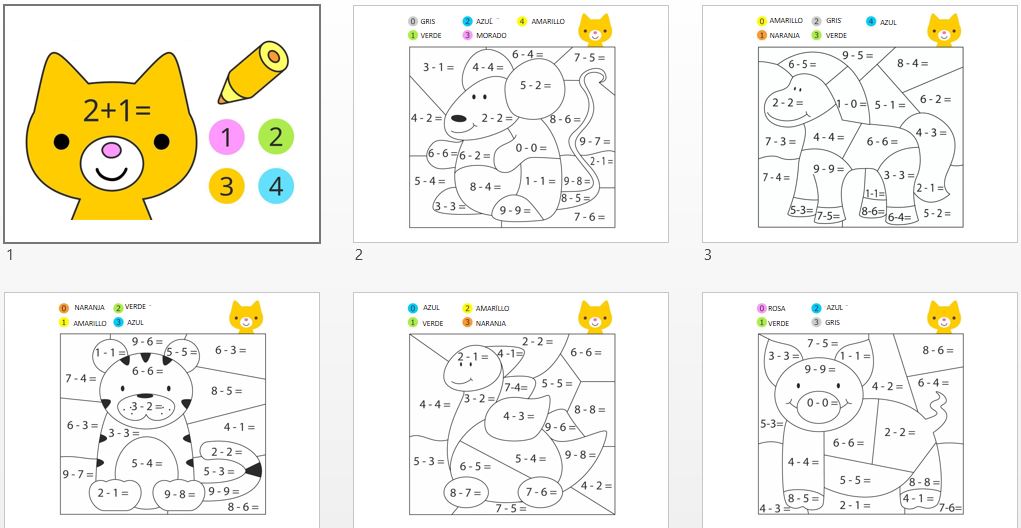 SUPER librito animales colorear operaciones matemáticas DESCARGA EL LIBRITO  EN PDF sUPER librito colorear operaciones matematicaS