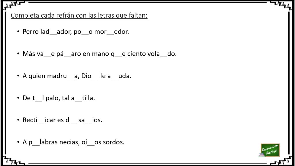 Hoy os traemos un nuevo ejercicio pensado especialmente para trabajar con personas adultas, con el fin de entrenar sus capacidades cognitivas; capacidades que con el paso de los años se […]