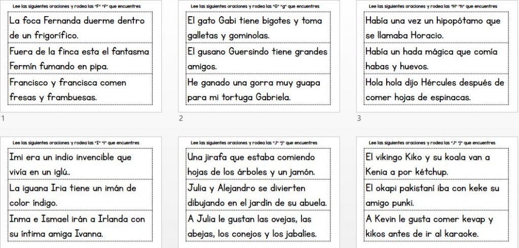 Os hemos preparado una serie materiales para trabajar la lectura de frases con las diferentes letras del abecedario os dejamos en esta segunda  entrega las letras f-g-h-i-j.     lectoescritura, […]