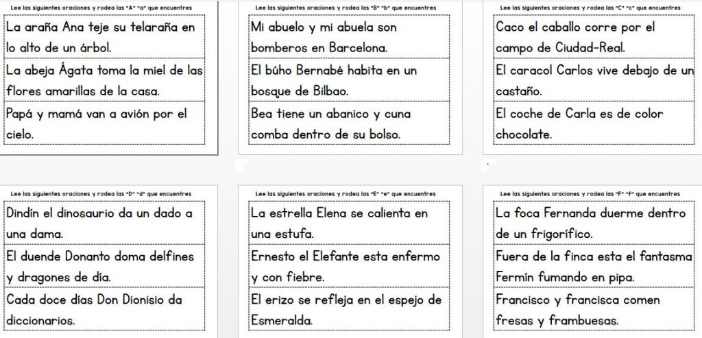 Os hemos preparado una serie materiales para trabajar la lectura de frases con las diferentes letras del abecedario os dejamos en esta primera entrega las letras a-b-c-d-e. DESCARGA LOS MATERIALES […]