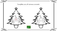 Os dejamos una sencilla actividad matemática para practicar el número anterior y posterior con unos dibujos navideños. 