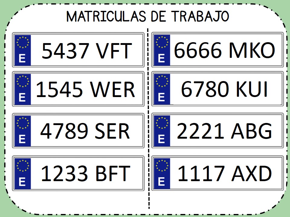 Matrícula amarilla españa