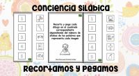 Una sencilla actividad para trabajar la conciencia silábica y a la vez hacerla divertida recortando y pegando las imágenes.