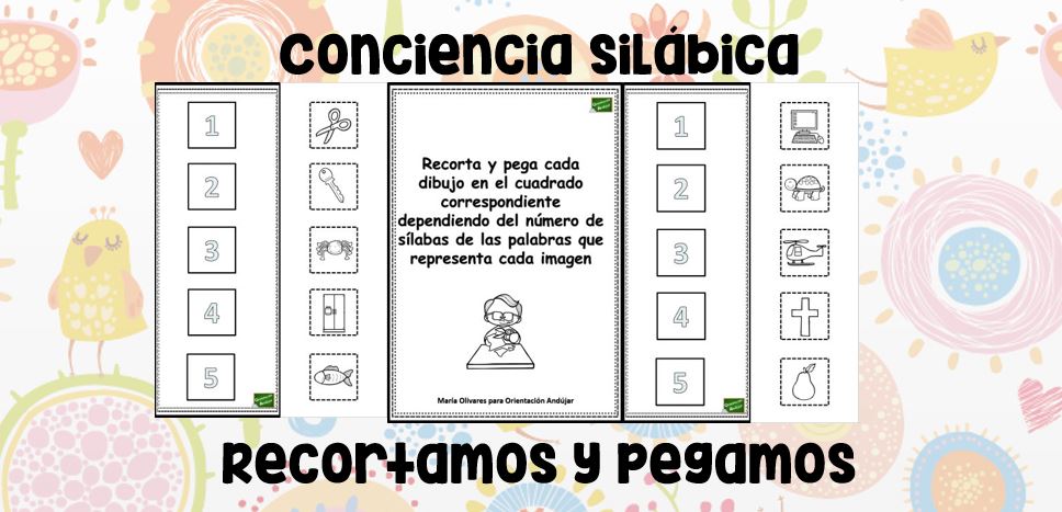 Una sencilla actividad para trabajar la conciencia silábica y a la vez hacerla divertida recortando y pegando las imágenes.