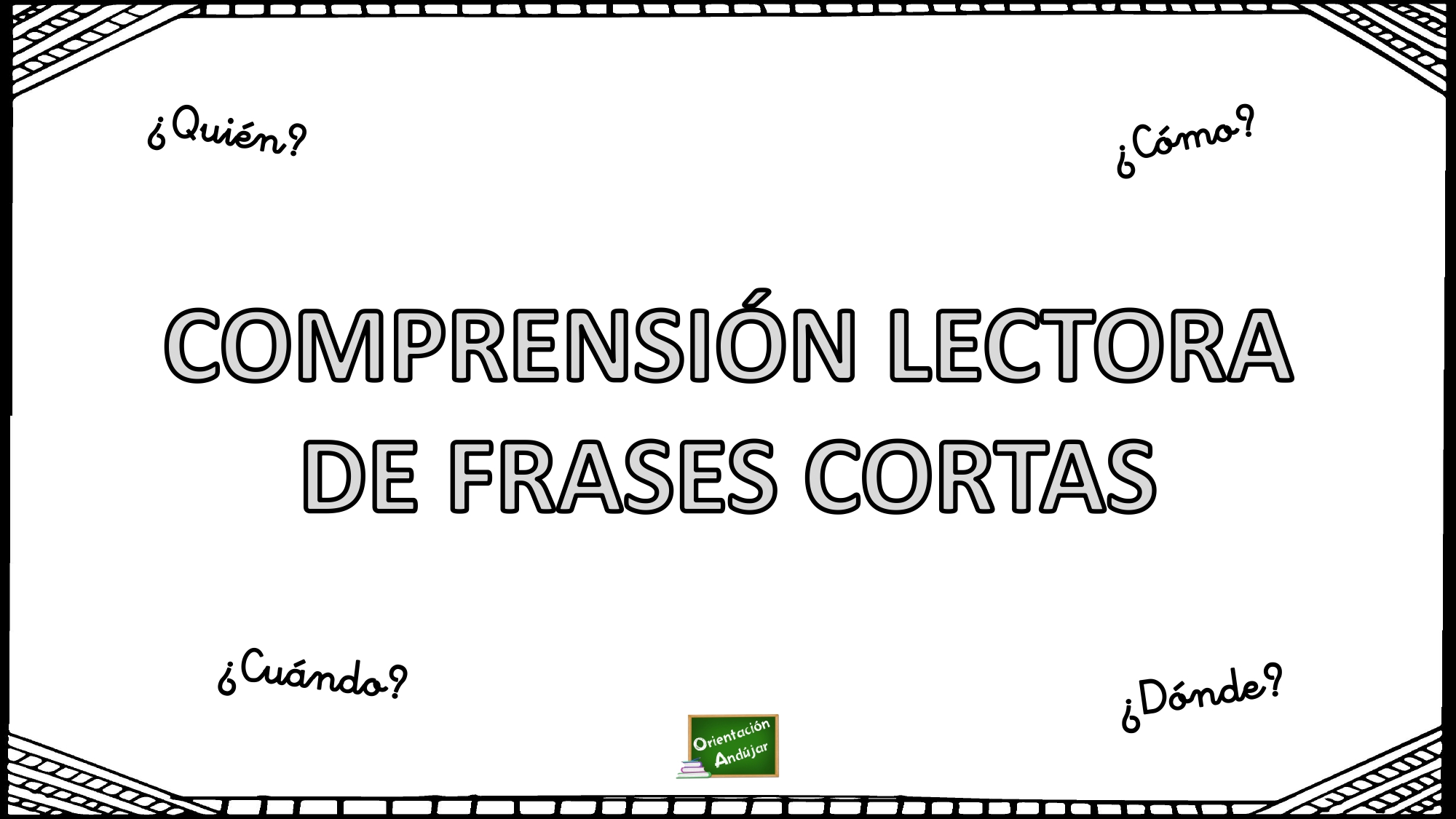 Tarjetitas de comprensión lectora frases cortas -Orientacion Andujar