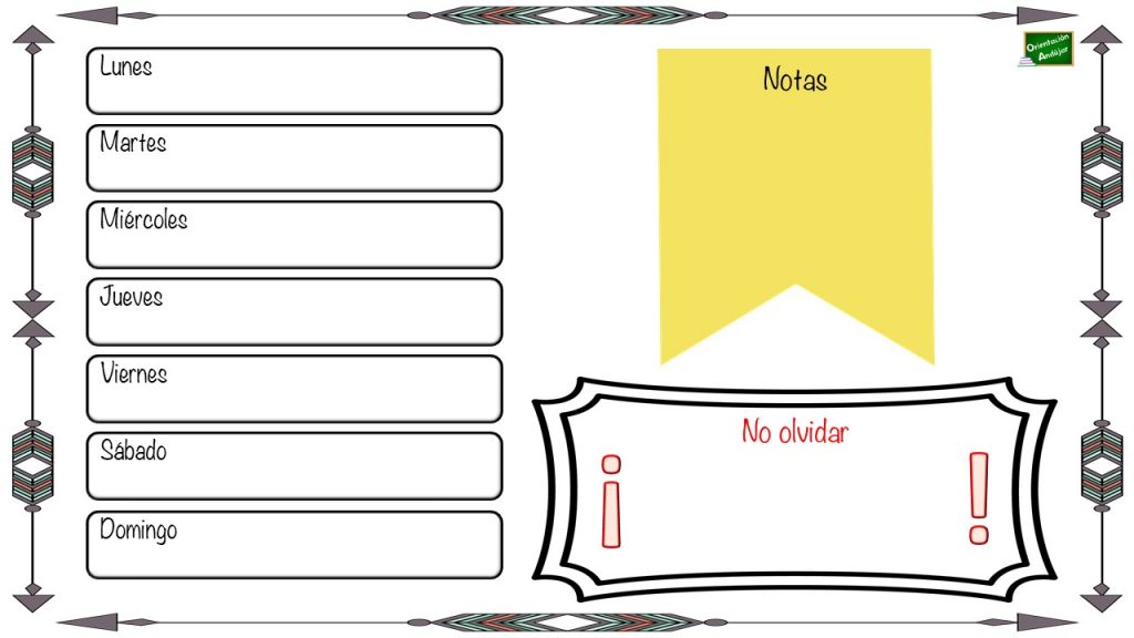 Os dejamos una divertida colección de planificadores semanales que os hemos preparados para profes y para los más peques.