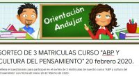 Solo tienes que rellenar este formulario on line y puedes participar en el sorteo de 3 matriculas de nuestro curso de ABP