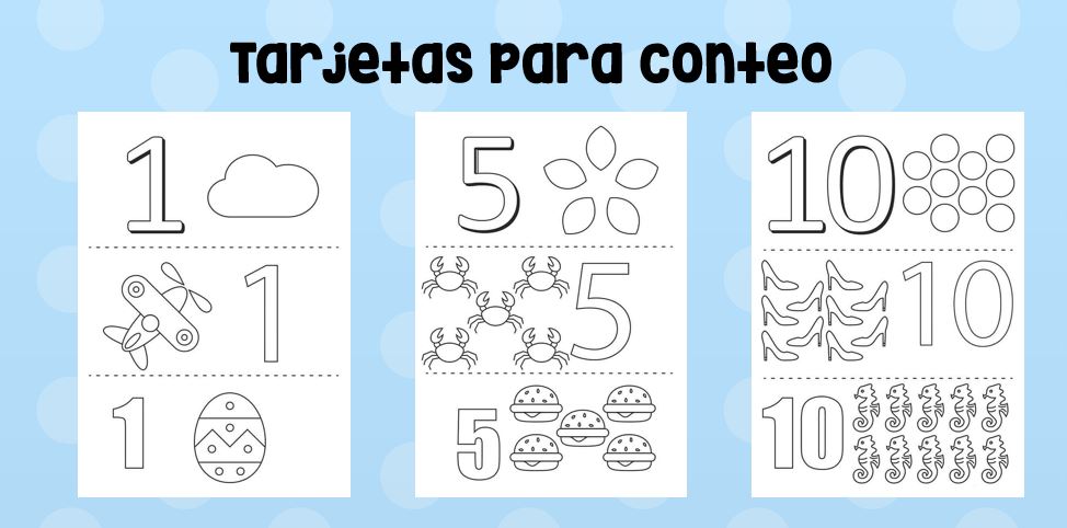 BONITAS TARJETAS PARA TRABAJAR EL CONTEO
